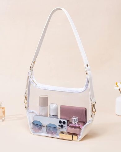 حقيبة شفافة معتمدة من Vorspack - محفظة شفافة للنساء حقيبة كروس شفافة للمناسبات الرياضية والحفلات الموسيقية والكلية in Kuwait