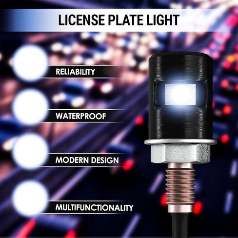 2pcs LED Exterior License Plate Light 12V IP67 - Courtesy Super Brightness 6pcs 6500K Cool Tone SMD-Diodes - Replacement for Car SUV RV Trailer Boat Van Minivan Boat Off-Road Tractor Bus in Kuwait