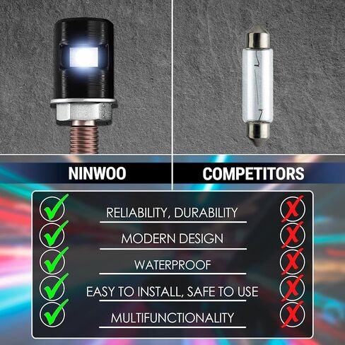 2pcs LED Exterior License Plate Light 12V IP67 - Courtesy Super Brightness 6pcs 6500K Cool Tone SMD-Diodes - Replacement for Car SUV RV Trailer Boat Van Minivan Boat Off-Road Tractor Bus in Kuwait