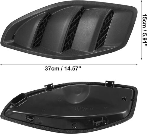 X AUTOHAUX Pair Hood Side Air Vent Cover Bezels Trim Matte Black for Jeep Wrangler JK 10th Anniversary Edition in Saudi Arabia
