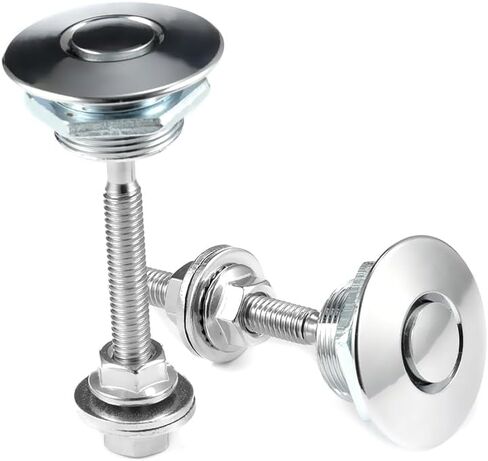 دبابيس غطاء محرك السيارة السريع من الألومنيوم بقطر 1.25 بوصة، قفل سريع الفك، زر ضغط، غطاء محرك السيارة سريع التحرير، دبابيس قفل، مجموعة قطعتين، فضي in Kuwait