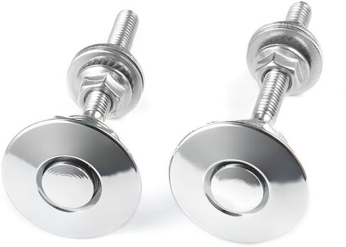 دبابيس غطاء محرك السيارة السريع من الألومنيوم بقطر 1.25 بوصة، قفل سريع الفك، زر ضغط، غطاء محرك السيارة سريع التحرير، دبابيس قفل، مجموعة قطعتين، فضي in Kuwait