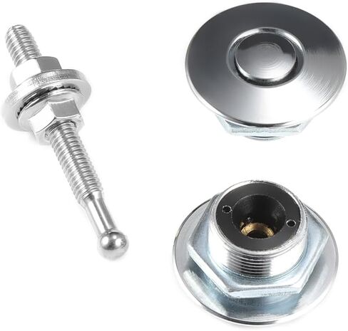 دبابيس غطاء محرك السيارة السريع من الألومنيوم بقطر 1.25 بوصة، قفل سريع الفك، زر ضغط، غطاء محرك السيارة سريع التحرير، دبابيس قفل، مجموعة قطعتين، فضي in Kuwait