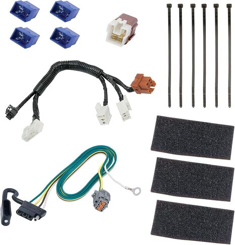 Tekonsha T-One® T-Connector Harness, 4-Way Flat, Compatible with Select Infiniti QX60 : Nissan Pathfinder, Black in Saudi Arabia