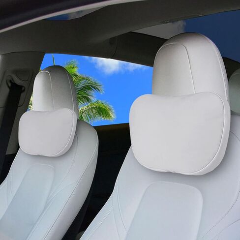 1 Pack Car Headrest Neck Pillow Fits for Tesla Model 3 Model Y Model S Model X Accessories,Car Seat Pillow Head Neck Rest Cushion(Black) in Saudi Arabia