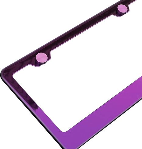 License Plate Frame Solar Orange Powder Coated Universal Fit Aluminum Screw On Cap Cover, T304 Stainless Steel, Rust Proof Weather Proof Stainless Steel Screws (Qty: 1 Frame) in Saudi Arabia