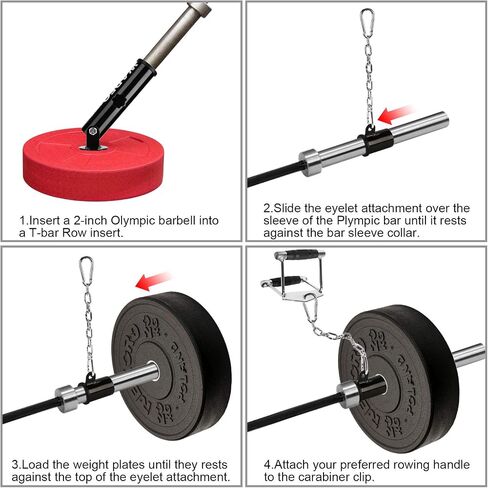 ملحقات WADEO Barbell Landmine، ملحقات صف T مع دوران 360 درجة لقضبان أولمبية مقاس 2 بوصة، معدات تمارين الألغام الأرضية لتمارين الظهر وتدريبات القوة in Saudi Arabia