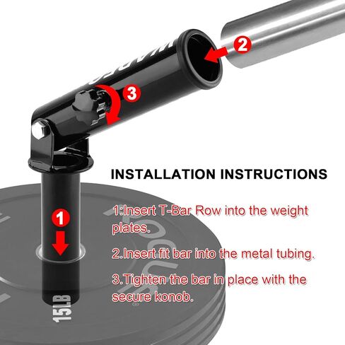 ملحقات WADEO Barbell Landmine، ملحقات صف T مع دوران 360 درجة لقضبان أولمبية مقاس 2 بوصة، معدات تمارين الألغام الأرضية لتمارين الظهر وتدريبات القوة in Kuwait