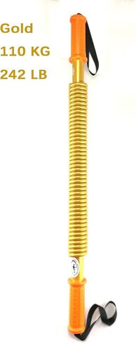 HAOYING Gold Power Twister 110 كجم / 242 رطل قضيب تويستر مزدوج زنبركي قوي، مقوي الذراع والصدر شديد التحمل (110 كجم) in Kuwait