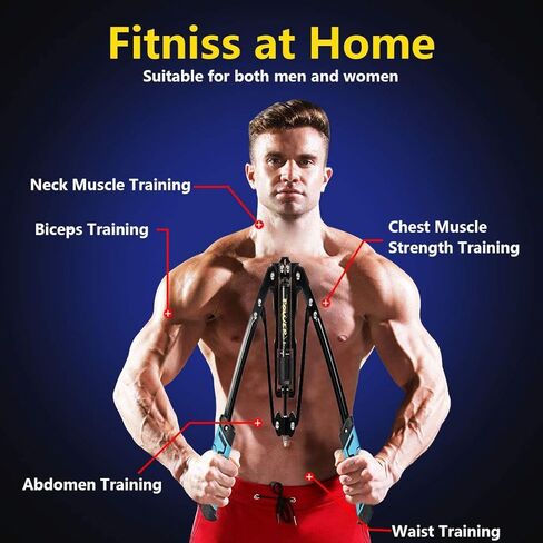 BESTHLS آلة تويستر للطاقة الهيدروليكية للجزء العلوي من الجسم - قوة هيدروليكية قابلة للتعديل 22-440 رطلاً لموسع الصدر المنزلي، معدات اللياقة البدنية لتدريب عضلات الكتف، تقوية تمرين الذراع المعزز in Kuwait