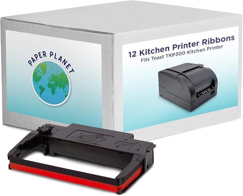 Red and Black Ink Printer Ribbons for Toast TKP300 Kitchen Printer by Paper Planet | Compatible with TKP300 SNBC BTP-M300 | 12 Ink Ribbons in Saudi Arabia