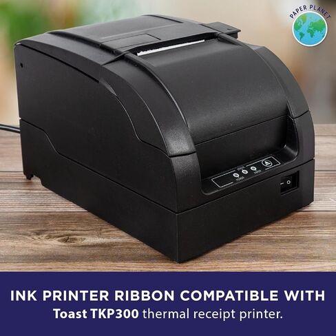 Red and Black Ink Printer Ribbons for Toast TKP300 Kitchen Printer by Paper Planet | Compatible with TKP300 SNBC BTP-M300 | 12 Ink Ribbons in Saudi Arabia