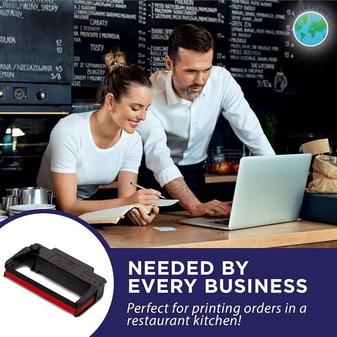 Red and Black Ink Printer Ribbons for Toast TKP300 Kitchen Printer by Paper Planet | Compatible with TKP300 SNBC BTP-M300 | 12 Ink Ribbons in Saudi Arabia