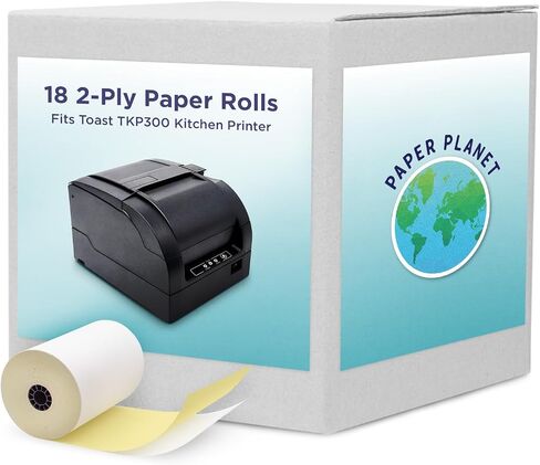 Red and Black Ink Printer Ribbons for Toast TKP300 Kitchen Printer by Paper Planet | Compatible with TKP300 SNBC BTP-M300 | 12 Ink Ribbons in Saudi Arabia