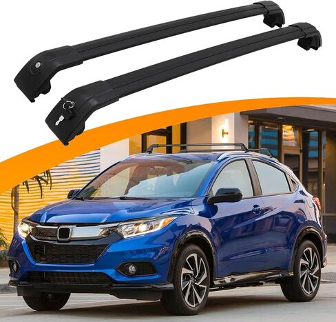 رف سقف Snailfly قضبان متقاطعة مناسبة لـ 2016-2022 Honda Vezel HRV HR-V رف أمتعة أسود قابل للقفل in Saudi Arabia