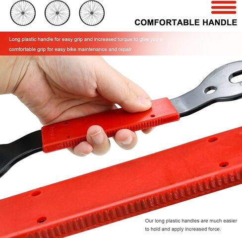 15/16/17mm Double Sided Bike Pedal Wrench, Bike Spanner Pedal Repair Crank Arm for Bike Repair and Maintenance in Kuwait