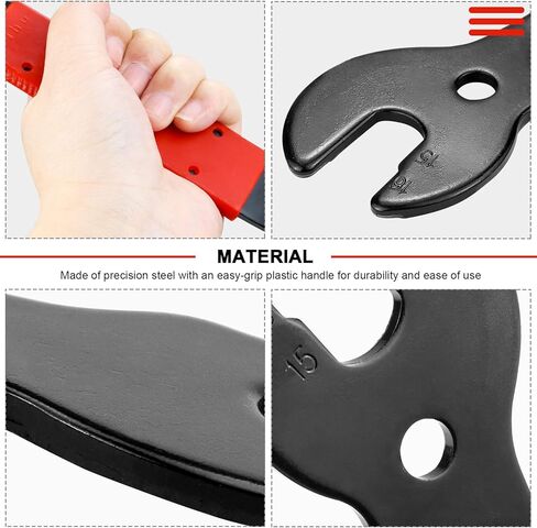 15/16/17mm Double Sided Bike Pedal Wrench, Bike Spanner Pedal Repair Crank Arm for Bike Repair and Maintenance in Kuwait