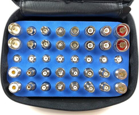 40PCS Universal RF Coaxial Connector Adapter Kit N TNC BNC SMA UHF Mini-UHF F RCA Male & Female Adapters in Saudi Arabia