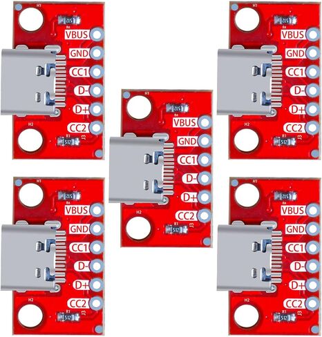 USB نوع-C لوحة القطع المسلسل الأساسية اندلاع موصل سالب نوع PCB محول المجلس (5 قطعة) in Saudi Arabia