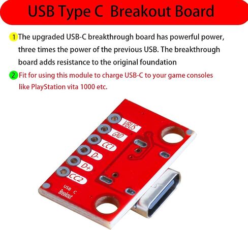 USB نوع-C لوحة القطع المسلسل الأساسية اندلاع موصل سالب نوع PCB محول المجلس (5 قطعة) in Saudi Arabia