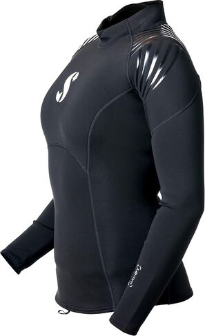 SCUBAPRO Women's Definition Top, Long Sleeve Wetsuit, 1mm (XL, Black) in Saudi Arabia
