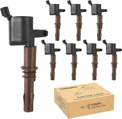 Ignition Coils Compatible with V8 4.6L 5.4L 2008 2009 2010 Ford F150 F250 F350 Super Duty, Expedition Explorer Mustang Lincoln Navigator Mercury Mountaineer, Brown Boot C1659 DG521 FD509, Pack of 8 in Saudi Arabia