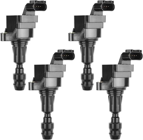 4 قطع حزمة ملف الإشعال UF491 متوافقة مع Chevy، Buick، GMC، Pontiac، Saturn 2.4L، 2.2L، 2.0L Turbo، Malibu، HHR، Cobalt، Equinox، Terrain، G6 يستبدل OE# D522C، 12638824، 12578224 in Kuwait