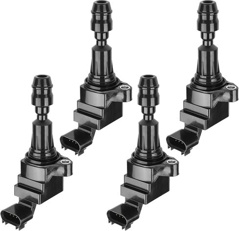 4 قطع حزمة ملف الإشعال UF491 متوافقة مع Chevy، Buick، GMC، Pontiac، Saturn 2.4L، 2.2L، 2.0L Turbo، Malibu، HHR، Cobalt، Equinox، Terrain، G6 يستبدل OE# D522C، 12638824، 12578224 in Kuwait