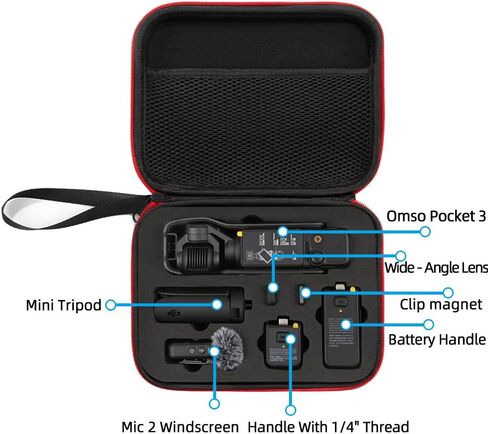 حقيبة حمل، حقيبة سفر محمولة لكاميرا DJI Osmo Pocket 3 (أسود) in Kuwait