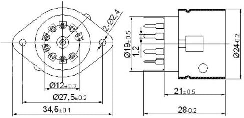 كاري 4 قطعة 9 دبوس PCB الباكليت فراغ أنبوب المقبس التوقف ل 12ax7 12au7 الصوت أنبوب أمبير in Kuwait