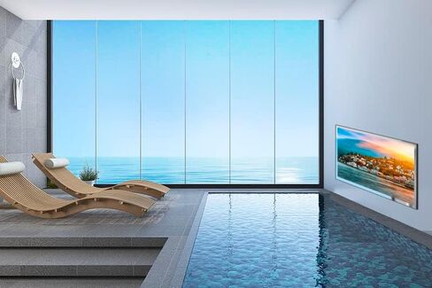 تلفزيون مرآة ذكي 43 بوصة 4K UHD من Elecsung للحمام موالف ATSC مقاوم للماء، واي فاي مدمج، بلوتوث وأليكسا للفندق/المطبخ 2023 موديل SS550U22-43 in Kuwait