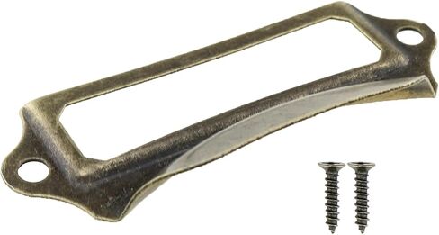 10PCS Vintage Label Holder Drawer Pull Knob Bronze Label Holder Pull Suitable for Jewellery Box Gift Box Cabinet and Filing Cabinet in Saudi Arabia