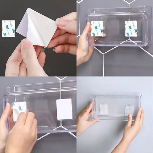 3 Pack Plastic Wall Folders, 8.7" x 1.8" x 4.7" Clear Hanging Wall File Organizer, Durable Small Wall Mount File Holder for Office, Living Room, Bathroom, Bedroom in Saudi Arabia