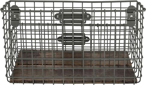 Spectrum Diversified Vintage File & Letter Holder Modern Farmhouse Décor, Rustic Chic Mail, Wall-Mounted Office Organizer, Small, Black in Saudi Arabia