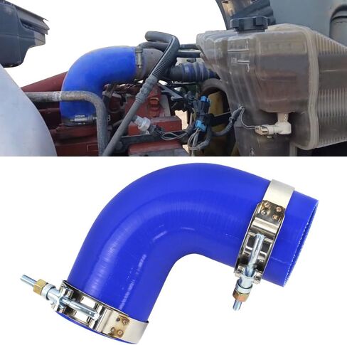 خرطوم الكوع من مطاط السيليكون 90 درجة مع المشابك المتوافقة مع Paccar Kenworth Peterbilt يستبدل F04-6006 F046006 in Saudi Arabia