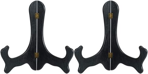 Art Living Black 5 Inch Wood-Like Easels Plate Stand Holder Display Stands Picture Frame Stand-Set of 4 in Kuwait