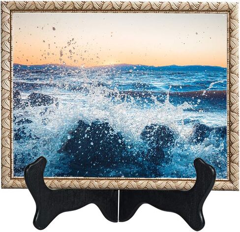 Art Living Black 5 Inch Wood-Like Easels Plate Stand Holder Display Stands Picture Frame Stand-Set of 4 in Kuwait