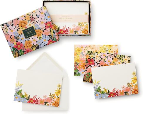 RIFLE PAPER CO. Botanical Social Stationery Set, Our Social Stationery Sets Include 12 Cover-Weight Flat Notes, Each with a Three-Count of Four Different Designs, Inside Matching Envelopes in Saudi Arabia