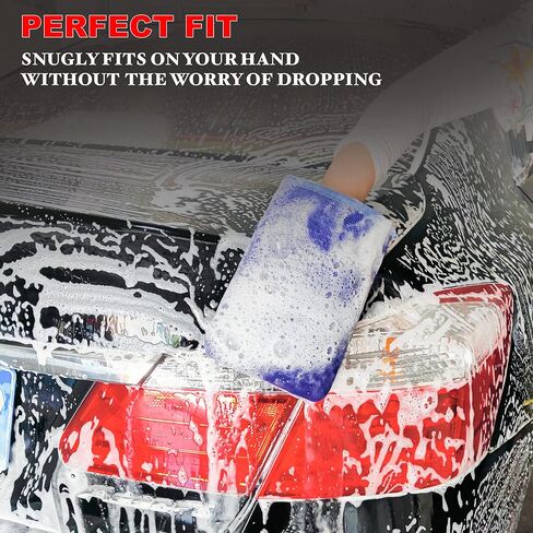Pack of 2 Clay Mitt for Car Detailing, Microfiber Clay Bar Mitt, Medium Grade Car Clay 150m x 220mm, Alternative Clay Towel Auto Detailing, Scratch-Free Paint-Safe in Saudi Arabia
