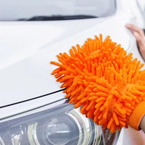 5 Pcs Premium Chenille Microfiber Car Wash Glove, Double Sided Scratch-Free Car Wash Mitt, Soft Car Wash Sponge, Microfiber Wash Mitt for Car Cleaning in Saudi Arabia