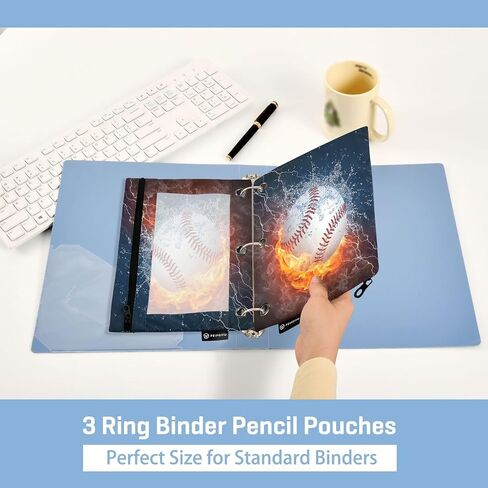 Cute Ballerina Girl Pencil Pouch for 3 Ring Binder, 2 PCS Binder Pencil Pouch with Zipper, Clear Window Zipper Pencil Case Pencil Bags for School Office Supplies in Saudi Arabia