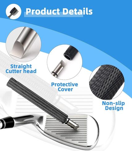 Golf Club Cleaning Tool Set, Oversized Golf Club Brush Cleaner with Retractable Spike and Club Groove Sharpener for U -Grooves & V-Grooves, Must Have Golf Club Accessories for Men and Women, Blue in Saudi Arabia