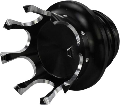 King Crown Gas Cap Fuel Tank Right-hand Thread Billet Aluminum Fit for Harley Sportster Dyna Touring Road King Softail Trike Freewheeler FLRT Black in Saudi Arabia