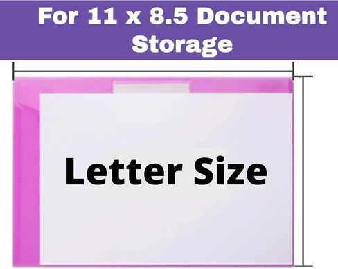 1InTheOffice Binder Pocket Envelopes 3 Ring, 3 Ring Envelopes with Hook & Loop Closure, Assorted Colors, (6 Pack) in Saudi Arabia