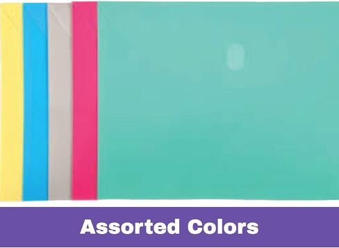 1InTheOffice Binder Pocket Envelopes 3 Ring, 3 Ring Envelopes with Hook & Loop Closure, Assorted Colors, (6 Pack) in Saudi Arabia