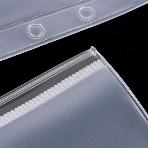 جيوب مجلدة بحجم A6 مجلدات بلاستيكية بسحاب مقاومة للماء 6 فتحات وسحاب أكياس أوراق فضفاضة للحقيبة لحفظ المستندات وحقائب بطاقات الكمبيوتر المحمول، 10 قطع in Kuwait