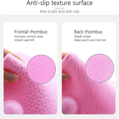 Blue Hot Water Bottle with Soft Wool Cover Removable，650ml Hot Water Bag for Pain Relief Hot/Cold Compress, Leak-Proof PVC Hand Feet Warmer & Heat Therapy Hot Water Bed Warmer in Saudi Arabia