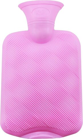 Blue Hot Water Bottle with Soft Wool Cover Removable，650ml Hot Water Bag for Pain Relief Hot/Cold Compress, Leak-Proof PVC Hand Feet Warmer & Heat Therapy Hot Water Bed Warmer in Saudi Arabia