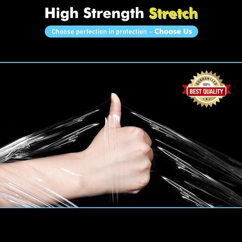 غلاف مطاطي - فيلم مطاطي مقاس 15 بوصة و1200 قدم وقياس 60 بمقبضين، غلاف بلاستيكي لتحريك القوة الصناعية 4 لفات in Kuwait