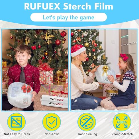 غلاف مطاطي - فيلم مطاطي مقاس 15 بوصة و1200 قدم وقياس 60 بمقبضين، غلاف بلاستيكي لتحريك القوة الصناعية 4 لفات in Kuwait